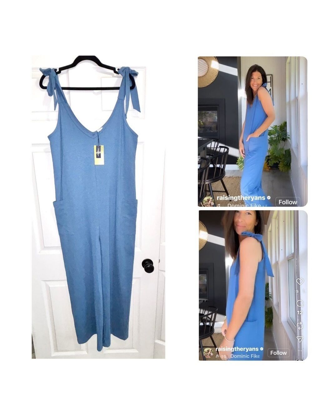 NWT Smash + Tess x Haley Ryan Anniston Cargo Romper Wide Leg Jumpsuit Medium NEW